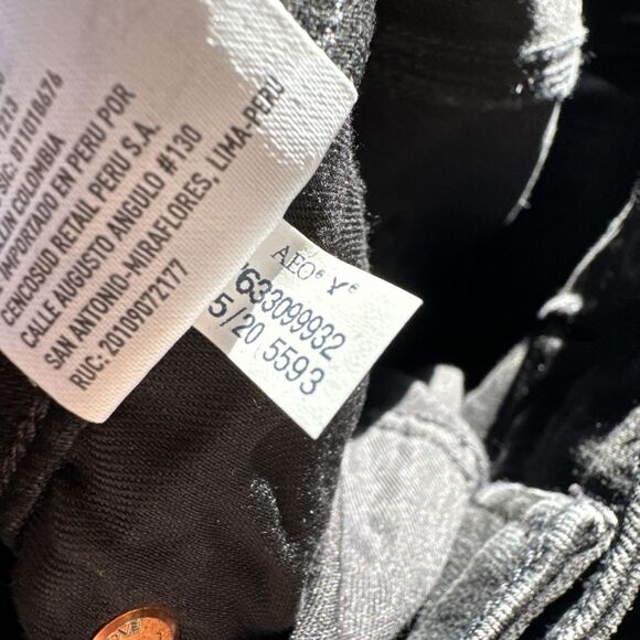 American Eagle Black Jeans Men's 30x36 Athletic Skinny‎ AirFlex Distressed NWT - Picture 10 of 10